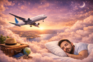 طائرة في المنام ترمز إلى السفر والانتقال وتحقيق الأمنيات.