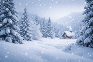 صورة تعبيرية لثلج أبيض يتساقط بهدوء