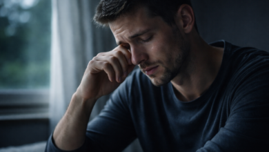 صورة رمزية توضح معنى البكاء الصامت في الحلم.