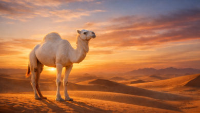 الجمل في المنام يرمز إلى الصبر والقوة وتحمل المسؤوليات