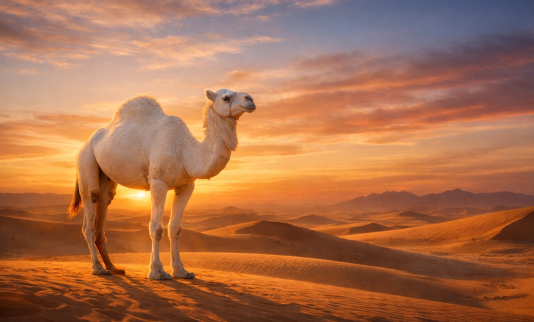 الجمل في المنام يرمز إلى الصبر والقوة وتحمل المسؤوليات